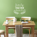 Vinyl Wall Art Decal - Family Together We Have It All - 25" x 22" - Inspirational Home Bedroom Apartment Workplace Decor Living Room Office Unity Family Love Appreciation Quotes (25" x 22"; White) 2