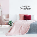 Vinyl Wall Art Decal - I’m Walking On Sunshine - 10. - Positive Modern Trendy Home Office Bedroom Living Room Quote - Happy Motivational Workplace Apartment Decoration (10.; Black) 2