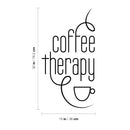 Vinyl Wall Art Decal - Coffee Therapy - 30" x 15" - Motivational Wall Sticker - Funny Trendy Home Apartment Living Room Office Workplace Business Decor Lifestyle Coffee Lovers Positive Every Day Quote 4