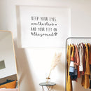 Vinyl Art Wall Decal - Keep Your Eyes On The Stars and Your Feet On The Ground - 22.5" x 27.5" - Cute Modern Family Kids Home Bedroom Playroom Quote - Sweet Charming Toddlers Apartment Nursery Decor 3
