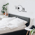 Vinyl Wall Art Decal - to The Moon and Back - Inspirational Trendy Home Bedroom Apartment Decor Decals - Positive Modern Indoor Outdoor Nursery Living Room Quotes (11" x 25"; Black) 3