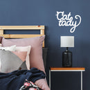 Vinyl Wall Art Decal - Cat Lady - 12.5" x 10.5" - Cute Kitty Whiskers Paw Home Apartment Bedroom Living Room Decor - Trendy Furry Pet Lovers Work Office Business Indoor Quote (12.5" x 10.5"; White) 2