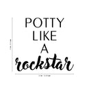 Vinyl Wall Art Decal - Potty Like A Rockstar - 20" x 22" - Funny Witty Household Modern Home Bathroom Decoration Quote - Humorous Indoor Outdoor Door Dorm Room Apartment Decal 4