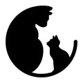 Vinyl Wall Art Decal - Black Cats - Cute Animal Decoration Home Bedroom Nursery Kids Room - Cat Lovers Sticker Designs Indoor Outdoor Wall Door Window Mirror Living Room Office Decor 1