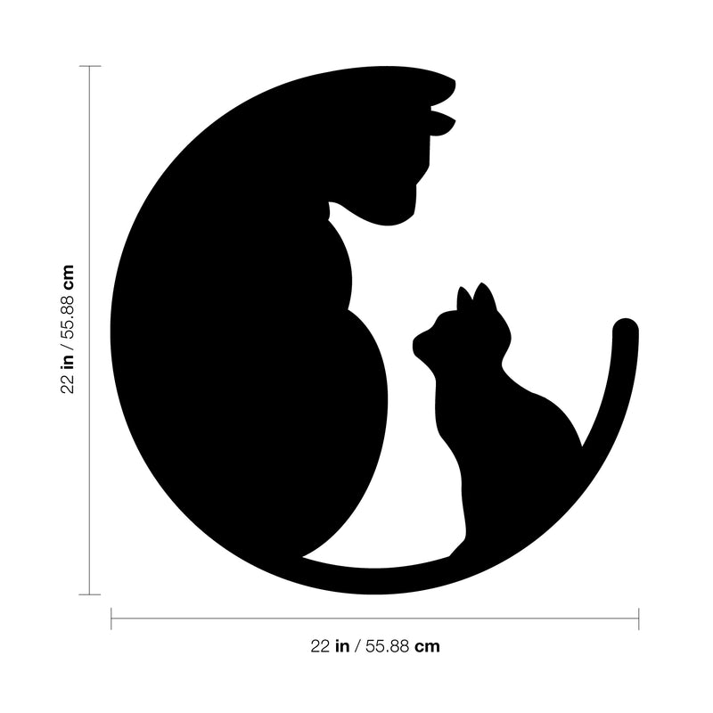 Vinyl Wall Art Decal - Black Cats - Cute Animal Decoration Home Bedroom Nursery Kids Room - Cat Lovers Sticker Designs Indoor Outdoor Wall Door Window Mirror Living Room Office Decor 4