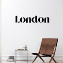 Vinyl Wall Art Decal - London - 10" x 50" - Cool Stencil Text Design Modern Urban Europe Country Britain UK City Home Bedroom Living Room Mural Indoor Outdoor Decor Adhesive (10" x 50"; Black Text) 3