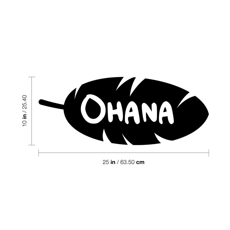 Vinyl Wall Art Decal - Ohana - 10" x 25" - Sweet Trendy Modern Hawaiian Family Home Apartment Bedroom Living Room Dining Room Playroom Household Indoor Outdoor Quote Decoration 4