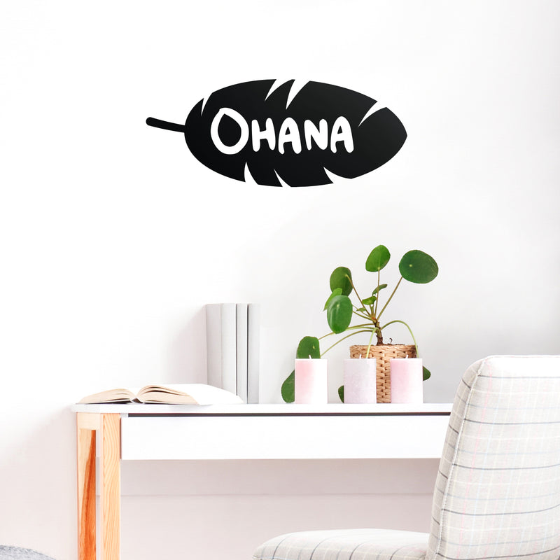 Vinyl Wall Art Decal - Ohana - 10" x 25" - Sweet Trendy Modern Hawaiian Family Home Apartment Bedroom Living Room Dining Room Playroom Household Indoor Outdoor Quote Decoration 2