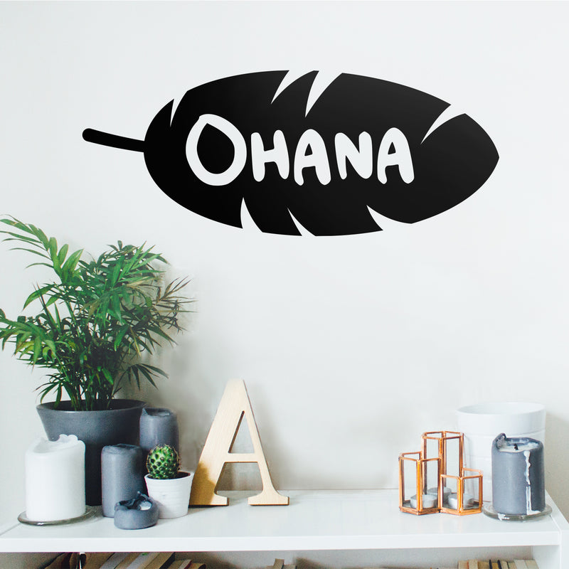 Vinyl Wall Art Decal - Ohana - 10" x 25" - Sweet Trendy Modern Hawaiian Family Home Apartment Bedroom Living Room Dining Room Playroom Household Indoor Outdoor Quote Decoration 3