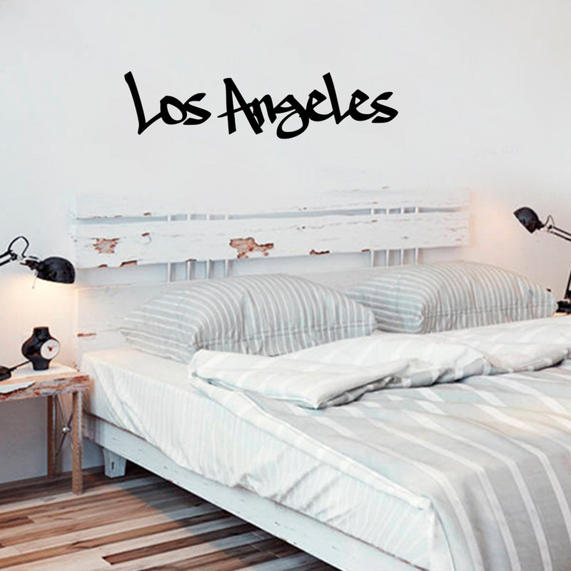 Vinyl Wall Art Decal - Los Angeles - 22" x 60" - Cool Graffiti Design Modern Urban USA Country West Coast City Home Bedroom Living Room Mural Indoor Outdoor Decoration Adhesive 3