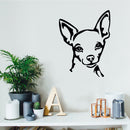 Vinyl Wall Art Decal - Chihuahua Dog Face - Cute Trendy Doggy Decor For Home Apartment Bedroom Living Room - Dog Lovers Cool Indoor Outdoor Modern Mural Door Decoration 2