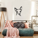 Vinyl Wall Art Decal - Chihuahua Dog Face - Cute Trendy Doggy Decor For Home Apartment Bedroom Living Room - Dog Lovers Cool Indoor Outdoor Modern Mural Door Decoration 3