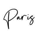 Vinyl Wall Art Decal - Paris - Cool Cursive Design Modern Urban Europe Country Britain UK City Home Bedroom Living Room Mural Indoor Outdoor Decoration Adhesive 1