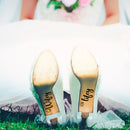 Vinyl Wall Art Decal - Wifey for Lifey - 2.5" x 4" Each - Unique Modern Cursive Bride Wife Decor for Wedding Day Shoes Reception Dance Heels Big Day Photography Accessories 3
