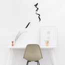 Vinyl Wall Art Decal - Lips Silhouette - Chic Modern Feminine Body Shape Home Work Bedroom Living Room Apartment Office Store Indoor Women’s Teens Decoration (30" x 18"; Black) 2