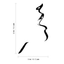 Vinyl Wall Art Decal - Lips Silhouette - Chic Modern Feminine Body Shape Home Work Bedroom Living Room Apartment Office Store Indoor Women’s Teens Decoration (30" x 18"; Black) 4