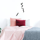 Vinyl Wall Art Decal - Lips Silhouette - 30" x 18" - Chic Modern Feminine Body Shape Home Work Bedroom Living Room Apartment Office Store Indoor Women’s Teens Decoration (30" x 18"; Black) 3