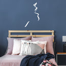 Vinyl Wall Art Decal - Lips Silhouette - 30" x 18" - Chic Modern Feminine Body Shape Home Work Bedroom Living Room Apartment Office Store Indoor Women’s Teens Decoration (30" x 18"; White) 3