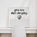 Vinyl Wall Art Decal - You are Mermazing - Motivational Modern Cute Trendy Girls Teens Seashell Nursery Playroom Bedroom Living Room Apartment Home Sticker Decals (14" x 22"; Black) 5
