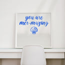 Vinyl Wall Art Decal - You Are Mer-mazing - 14" x 22" - Motivational Modern Cute Trendy Girls Teens Seashell Nursery Playroom Bedroom Living Room Apartment Home Sticker Decals 4