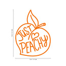 Vinyl Wall Art Decal - Just Peachy - 26" x 19" - Fun Modern Peach Fruit Shape Positive Home Bedroom Apartment Office Workplace Indoor Living Room Business Decoration Quotes (26" x 19"; Orange) 1