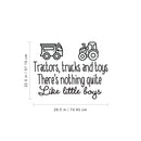 Vinyl Wall Art Decals - Tractors Trucks And Toys There’s Nothing Quite Like Little Boys - 22. - Sweet Quotes For Toddlers Bedroom Playroom Nursery Home Apartment Decor (22.; Black) 3