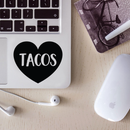 Vinyl Wall Art Decal - Tacos Heart Shape - 3" x 3.5" - Trendy Witty Foodie Modern Design For Laptop Light Switch Bedroom Luggage Car Bumper Sticker Computer Notebook Mug Decor 2