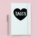 Vinyl Wall Art Decal - Tacos Heart Shape - 3" x 3.5" - Trendy Witty Foodie Modern Design For Laptop Light Switch Bedroom Luggage Car Bumper Sticker Computer Notebook Mug Decor 3