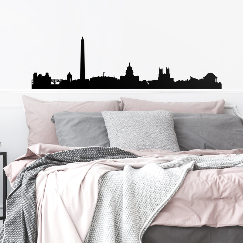 Vinyl Wall Art Decal - Washington City Skyline - Unique Modern Washington American USA West Coast City Home Bedroom Living Room Store Shop Mural Indoor Outdoor Silhouette Adhesive Decor 2