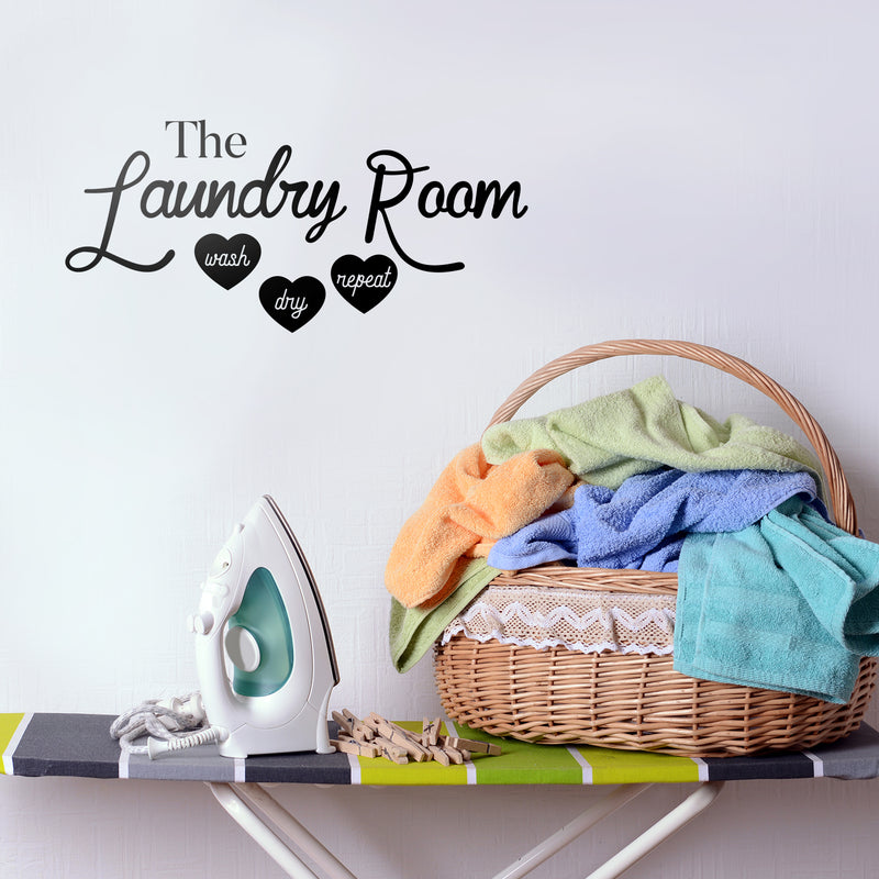 Vinyl Wall Art Decal - The Laundry Room - Hanging Clothes Charming Quotes For Home Washer Dryer Modern Decor - Witty Funny Puns For Indoor Outdoor Household Laundry Closet Room 2
