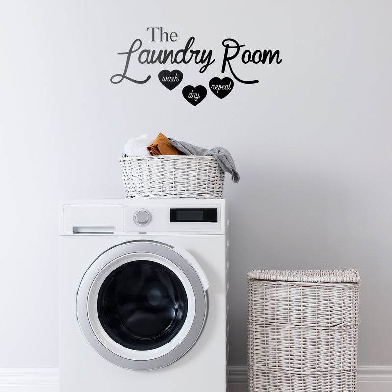 Vinyl Wall Art Decal - The Laundry Room - 11" x 24" - Hanging Clothes Charming Quotes For Home Washer Dryer Modern Decor - Witty Funny Puns For Indoor Outdoor Household Laundry Closet Room 3
