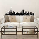 Vinyl Wall Art Decal - Chicago Skyline - 16" x 60" - Unique Modern Illinois American USA Midwestern City Home Bedroom Living Room Store Shop Mural Indoor Outdoor Silhouette Adhesive Decor 3