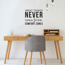 Vinyl Wall Art Decal - Great Things Never Came From Comfort Zones - 22. Positive Home Living Room Bedroom Office Decor - Modern Peel And Stick Motivational Life Quotes 3