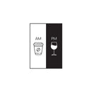 Vinyl Wall Art Decal - AM Coffee PM Wine - 30" x 22" - Modern Cursive Banner Witty Home Coffee Shop Lovers Kitchen Work Decor - Trendy Apartment Bedroom Business Quote 1