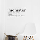 Vinyl Wall Art Decal - Momster Noun What Happens To Mom After She Counts To Three - 14.5" x 30" - Funny Witty Mother Home Bedroom Living Room Laundry Playroom Decoration Quote 2