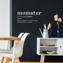Vinyl Wall Art Decal - Momster Noun What Happens To Mom After She Counts To Three - 14.5" x 30" - Funny Witty Mother Home Bedroom Living Room Laundry Playroom Decoration Quote 2