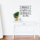 Vinyl Wall Art Decal - Inhale Confidence Exhale Doubts - 22" x 24" - Modern Motivational Life Quote For Home Bedroom Apartment Office Workplace Living Room Business Decor 2