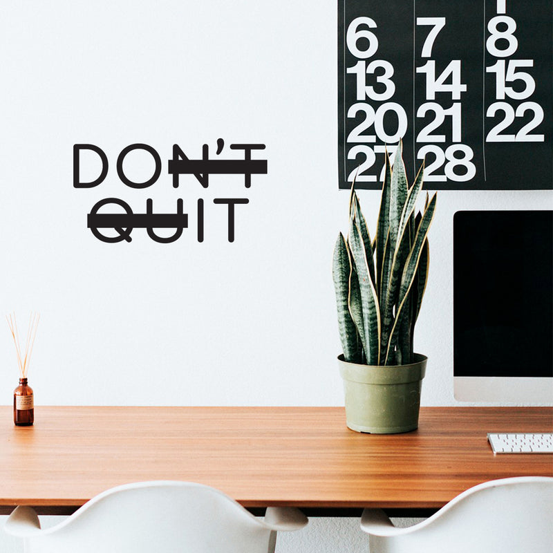 Vinyl Wall Art Decal - Don't Quit Do It- 12" x 22" - Determination Gym Fitness Healthy Lifestyle Home Bedroom Decor - Motivational Positive Peel and Stick Work Office Business Decals 2