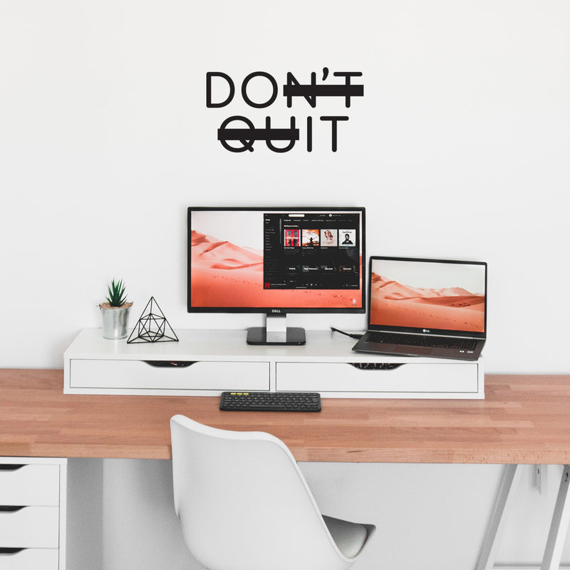 Vinyl Wall Art Decal - Don't Quit Do It- 12" x 22" - Determination Gym Fitness Healthy Lifestyle Home Bedroom Decor - Motivational Positive Peel and Stick Work Office Business Decals 3