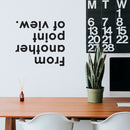 Vinyl Wall Art Decal - Upside Down From Another Point Of View - Inspirational Modern Perception Home Living Room Bedroom Office Apartment Workplace Sticker Decor 3