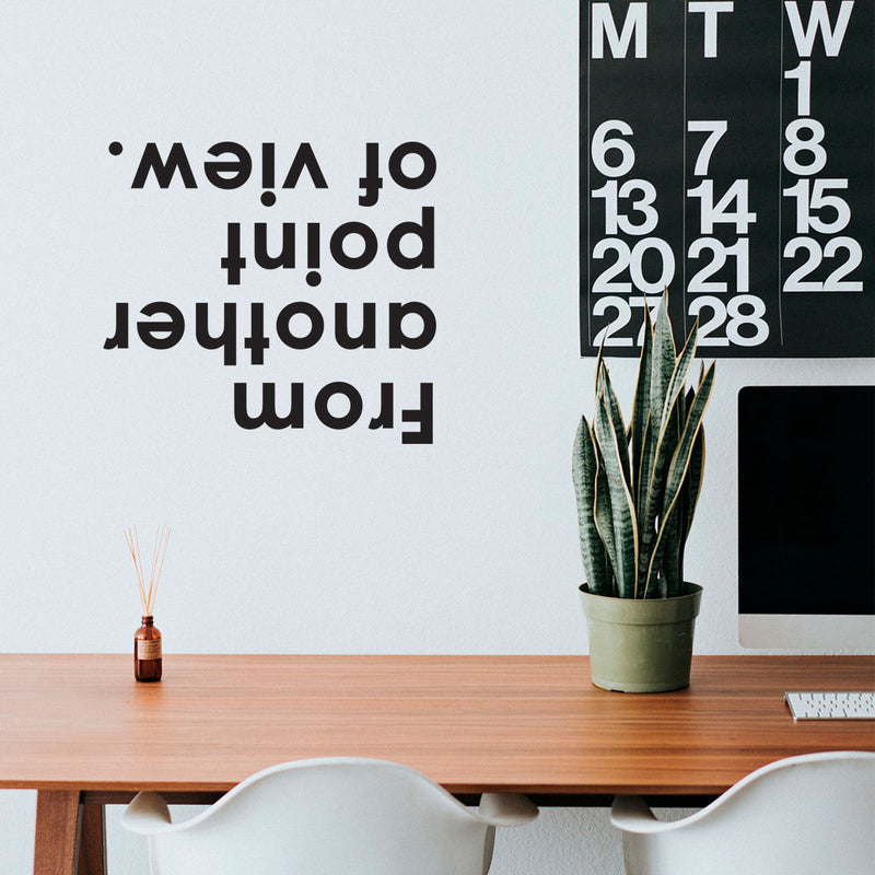 Vinyl Wall Art Decal - Upside Down From Another Point Of View - Inspirational Modern Perception Home Living Room Bedroom Office Apartment Workplace Sticker Decor 3
