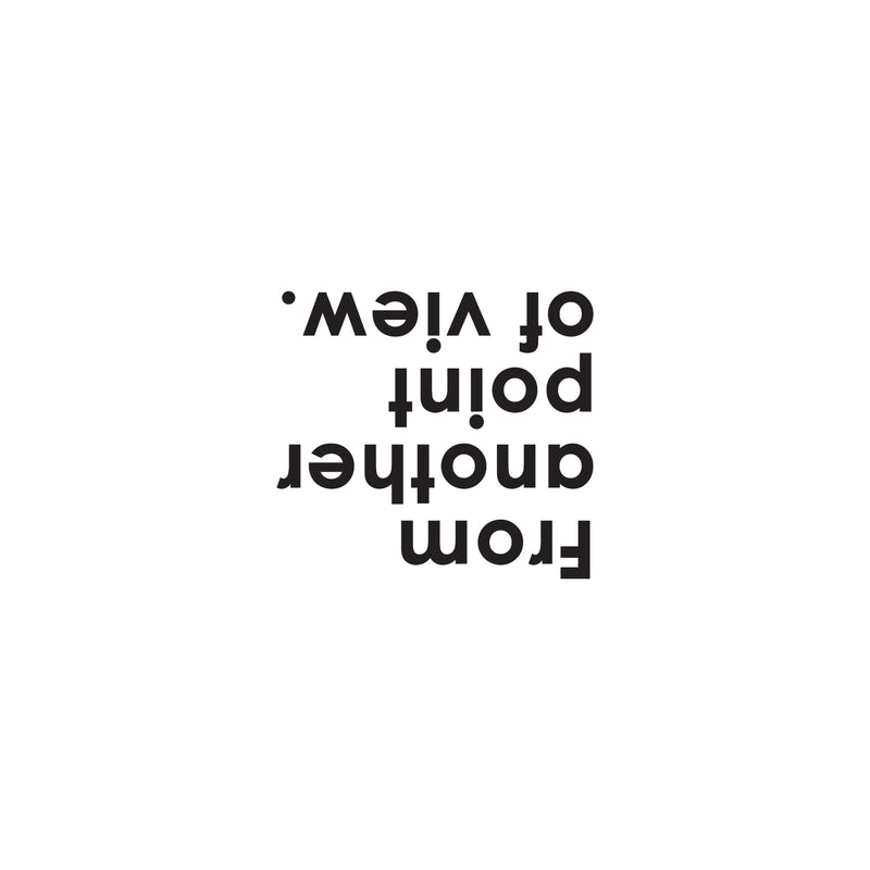Vinyl Wall Art Decal - Upside Down From Another Point Of View - 22" x 24" - Inspirational Modern Perception Home Living Room Bedroom Office Apartment Workplace Sticker Decor 1