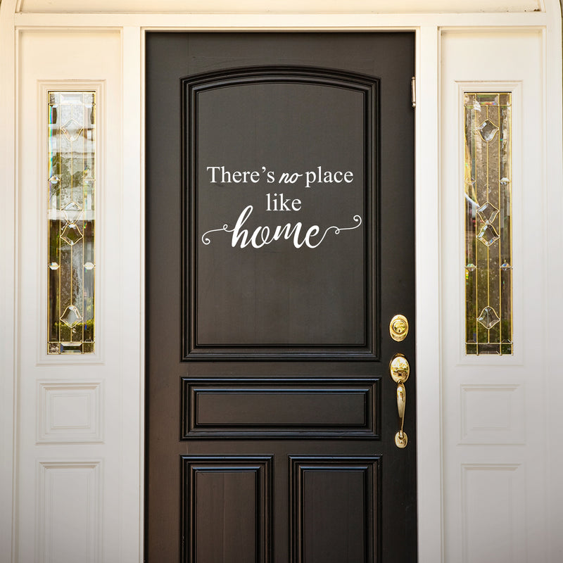 Vinyl Wall Art Decal - There's No Place Like Home - 11.5" x 22.5" - Modern Charming Welcome Door Living Room Apartment Trendy Indoor Outdoor Friendly Household Sign Sticker Decor 3