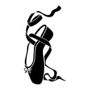 Vinyl Wall Art Decal - Ballerina Shoe - 37. Cute Modern Little Girl's Toddler Teens Ballet Dancer Home Bedroom Playroom Nursery Apartment Indoor Mural Decoration 1