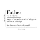Vinyl Wall Art Decal - Father Noun Keep of The Wallet Coach Of All Sports Teacher Of All Things - 16" x 30" - Funny Witty Father's Day Home Bedroom Living Room Garage Decoration Quote 4