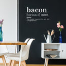 Vinyl Art Wall Decal - Bacon Noun The Main Reason You Are Not A Vegetarian - 22" x 35" - Modern Funny Food Jokes For Home Cafe Restaurant Eatery Dining Room Kitchen Life Quotes 2