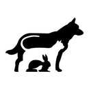 Vinyl Wall Art Decal - Dog Cat Bunny Bird - - Cute Modern Illusion Trendy Animal Pet Lovers Cursive Decor Home Apartment Bedroom Living Room Indoor Outdoor Decoration Quotes 1