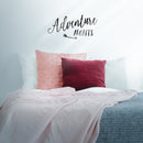 Vinyl Wall Art Decal - Adventure Awaits - 7" x 15" - Inspirational Modern Trendy Vacation Travel Lifestyle Arrow Cursive Home Bedroom Living Room Office Apartment Work Decor 2