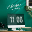 Vinyl Wall Art Decal - Adventure Awaits - Inspirational Modern Trendy Vacation Travel Lifestyle Arrow Cursive Home Bedroom Living Room Office Apartment Work Decor 5