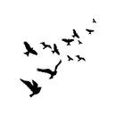 Vinyl Wall Art Decal - Flying Birds - 23" x 22" - Trendy Modern Charming Doves Feathers Daydream Home Bedroom Apartment Workplace Living Room Office Dorm Room Work Decorations 1